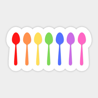 Rainbow Spoons Sticker